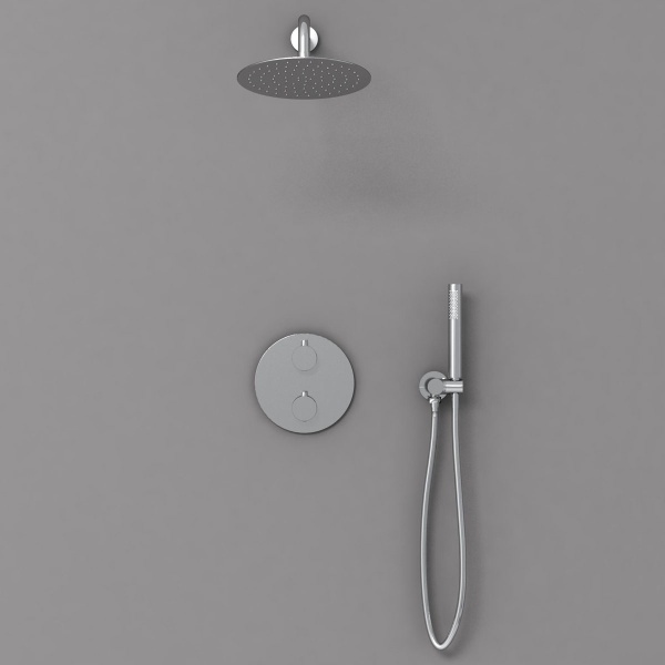 Душевая система со смесителем Vincea  VSFW-101TCH монтаж встраиваемая в стену с термостатом хром