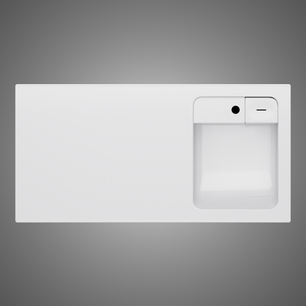 Раковина над стиральной машиной прямоугольная Am.Pm X-Joy M85AWPR1001WG литьевой мрамор цвет белый глянцевый