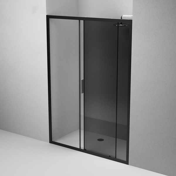 Душевая дверь Am.Pm Gem W90G-140-1-195BG 140 см стекла прозрачные тонированные, профиль черный