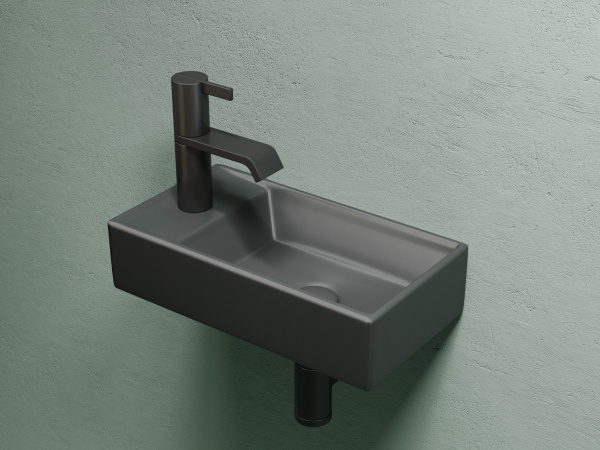 Раковина подвесная прямоугольная Ceramica Nova Element CN6051RMDH фарфор цвет темно-серый матовый