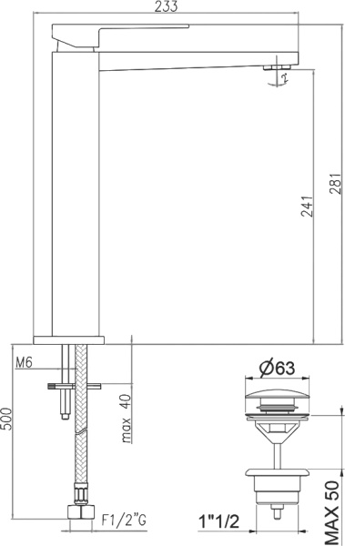 Смеситель для раковины Webert Pegaso PE830402740 белый