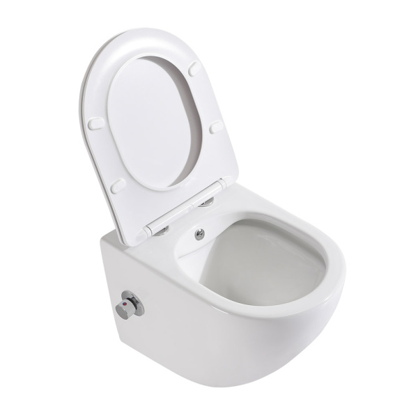 Унитаз подвесной BelBagno Uno BB3105CHR-BS/SC Rimless фаянс белый