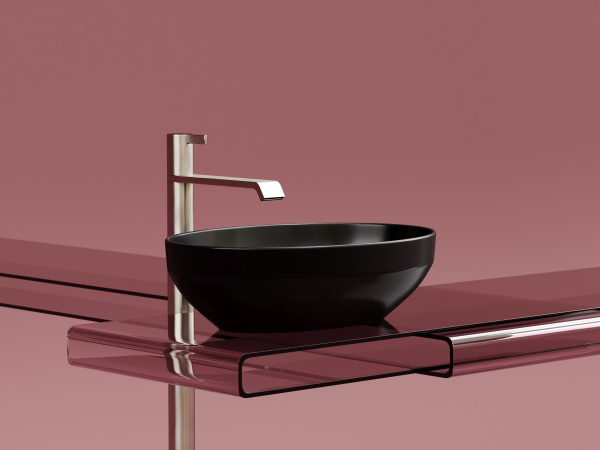 Раковина накладная овальная Ceramica Nova Element CN6056MB фарфор цвет черный матовый