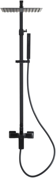 Душевая система со смесителем Allen Brau Infinity 5.21012-31 монтаж настенная без термостата черный матовый