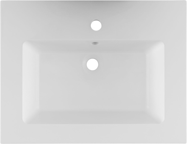 Раковина мебельная прямоугольная Aquanet Текла 00328984 литьевой мрамор цвет белый