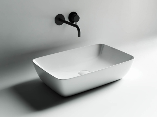 Раковина накладная прямоугольная Ceramica Nova Form CN2003 фарфор цвет белый