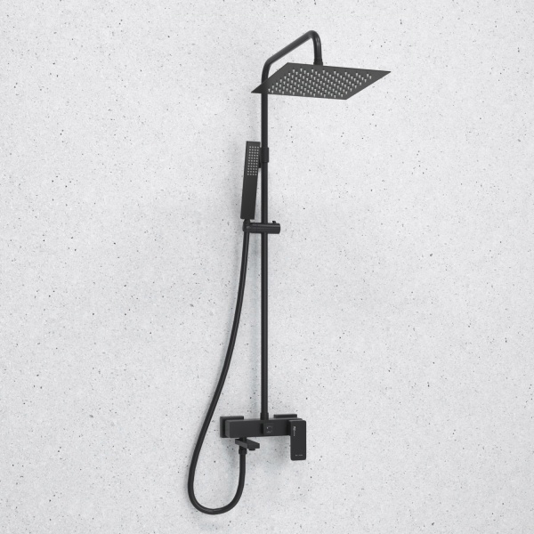 Душевая система со смесителем Wasserkraft  A277.255.218.BM монтаж настенная без термостата черный