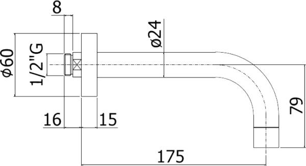 Излив для ванны Paffoni Light ZBOC041CR  