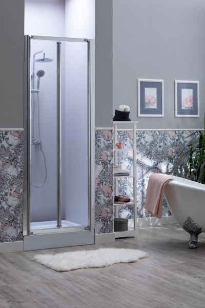 Душевая дверь Aquanet Alfa 210018 80 см стекла прозрачные, профиль хром