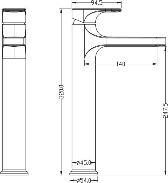 Смеситель для раковины Boheme Spectre 452-CR Chrome
