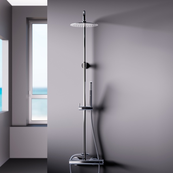 Душевая система со смесителем Damixa Scandinavian Pure 936710000 монтаж настенная без термостата хром