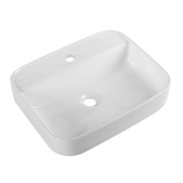 Раковина накладная прямоугольная BelBagno  BB1321 фаянс цвет белый