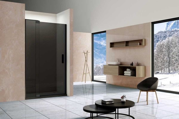 Душевая дверь Vincea Extra VDP-1E9010CGB 90/100 см стекла тонированные, профиль черный