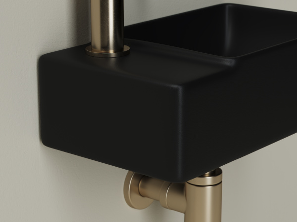 Раковина подвесная прямоугольная Ceramica Nova Element CN5046MB фарфор цвет черный матовый
