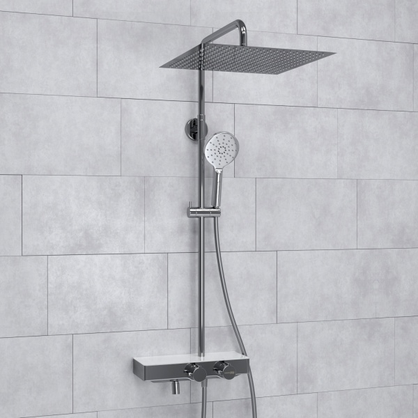 Душевая система со смесителем Wasserkraft  A113.119.127.CH Thermo монтаж настенная с термостатом хром