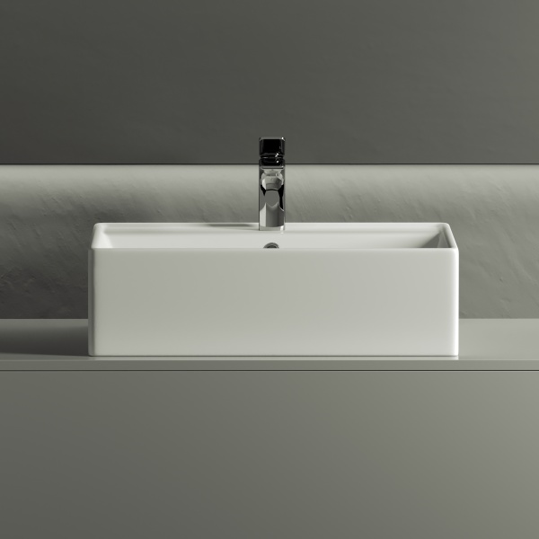 Раковина накладная прямоугольная Ceramica Nova Element CN6046 фарфор цвет белый