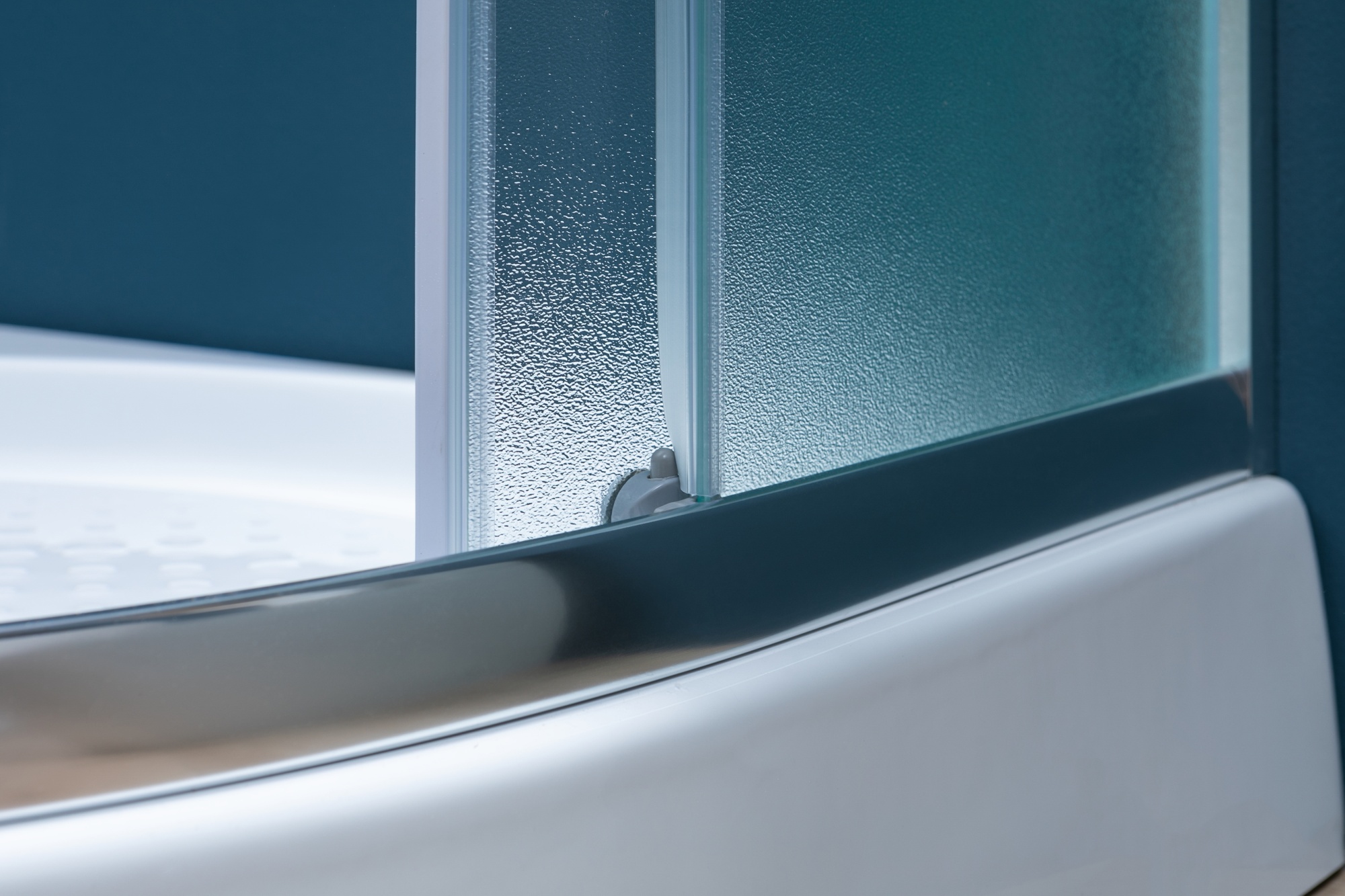 Душевой угол Aquanet  SE-900Q четверть круга  стекла матовые рифленые, профиль хром