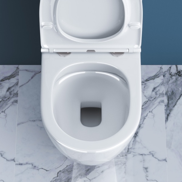 Унитаз напольный BelBagno Sfera-R  Rimless фаянс белый