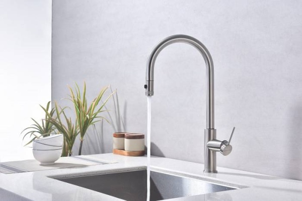 Смеситель для кухни Paulmark Galant Ga213077-BS с подключением к фильтру брашированная сталь