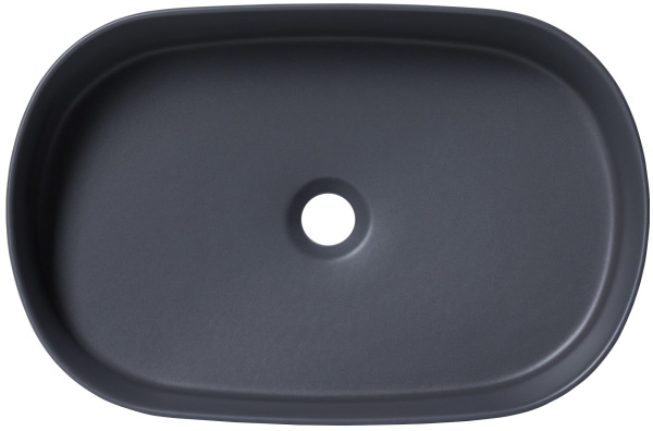 Раковина накладная овальная Allen Brau Fantasy 4.11022.AN керамика цвет черный матовый