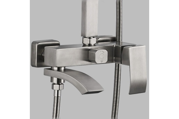 Душевая система со смесителем ALMAes Eco GK-0328 монтаж настенная без термостата сатин