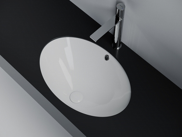Раковина встраиваемая снизу овальная Ceramica Nova Era CN6081 фарфор цвет белый