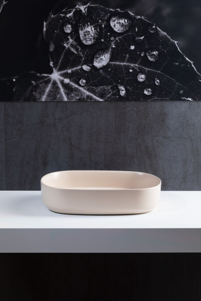 Раковина накладная овальная Allen Brau Fantasy 4.11022.IV керамика цвет бежевый