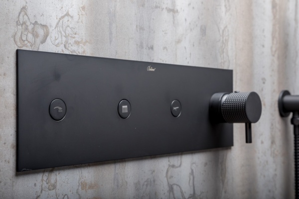 Душевая система со смесителем Boheme Fusion 130-B монтаж встраиваемая в стену без термостата Matt Black