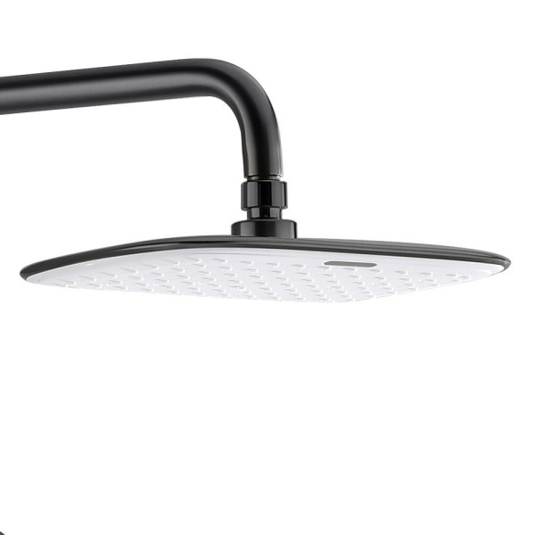 Душевая система со смесителем Black&White Universe UK8500MG монтаж настенная без термостата вороненая сталь