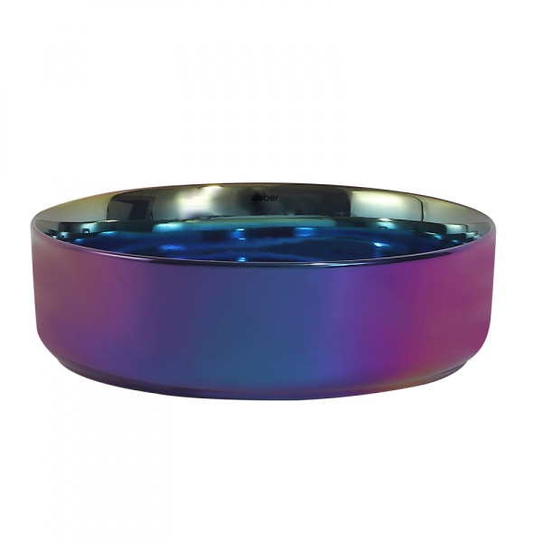 Раковина накладная круглая Abber Bequem AC2109Regen фаянс цвет хамелеон