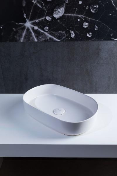 Раковина накладная овальная Allen Brau Fantasy 4.11022.21 керамика цвет белый матовый