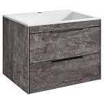 Тумба  подвесная Vincea Chiara 2D VMC-2C2600GS 60 см  2 ящика цвет G.Stone 