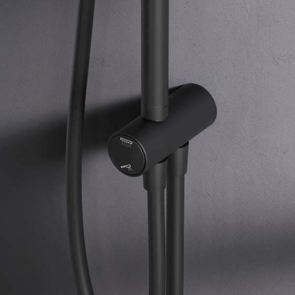 Душевая система без смесителя Am.Pm Like F0780022 монтаж настенная с термостатом черный