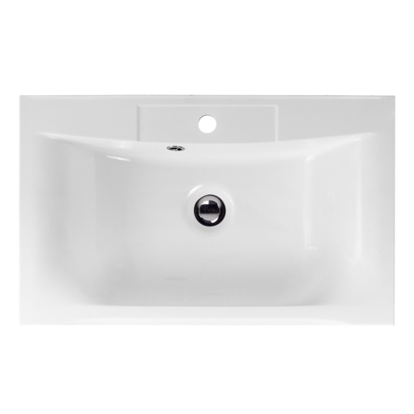 Раковина мебельная прямоугольная BelBagno  BB650/450-LV-MR-PR литьевой мрамор цвет белый