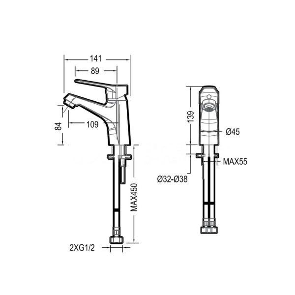 Смеситель для раковины Bravat Eco F1111147C хром
