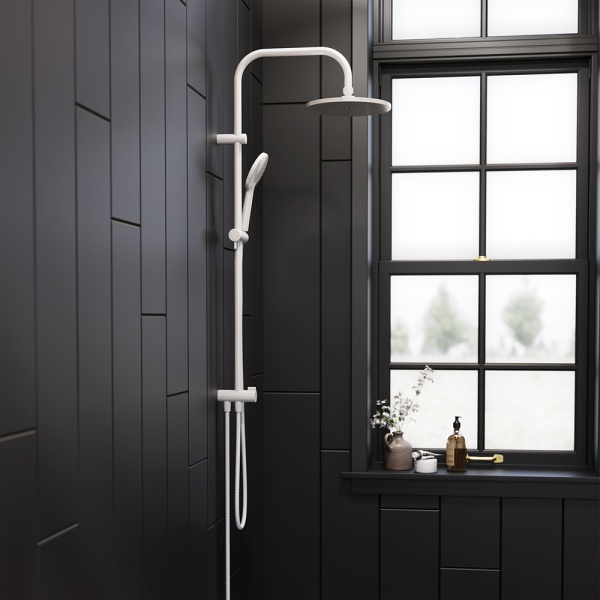 Душевая система без смесителя Damixa Jupiter 977000200 монтаж настенная без термостата белый