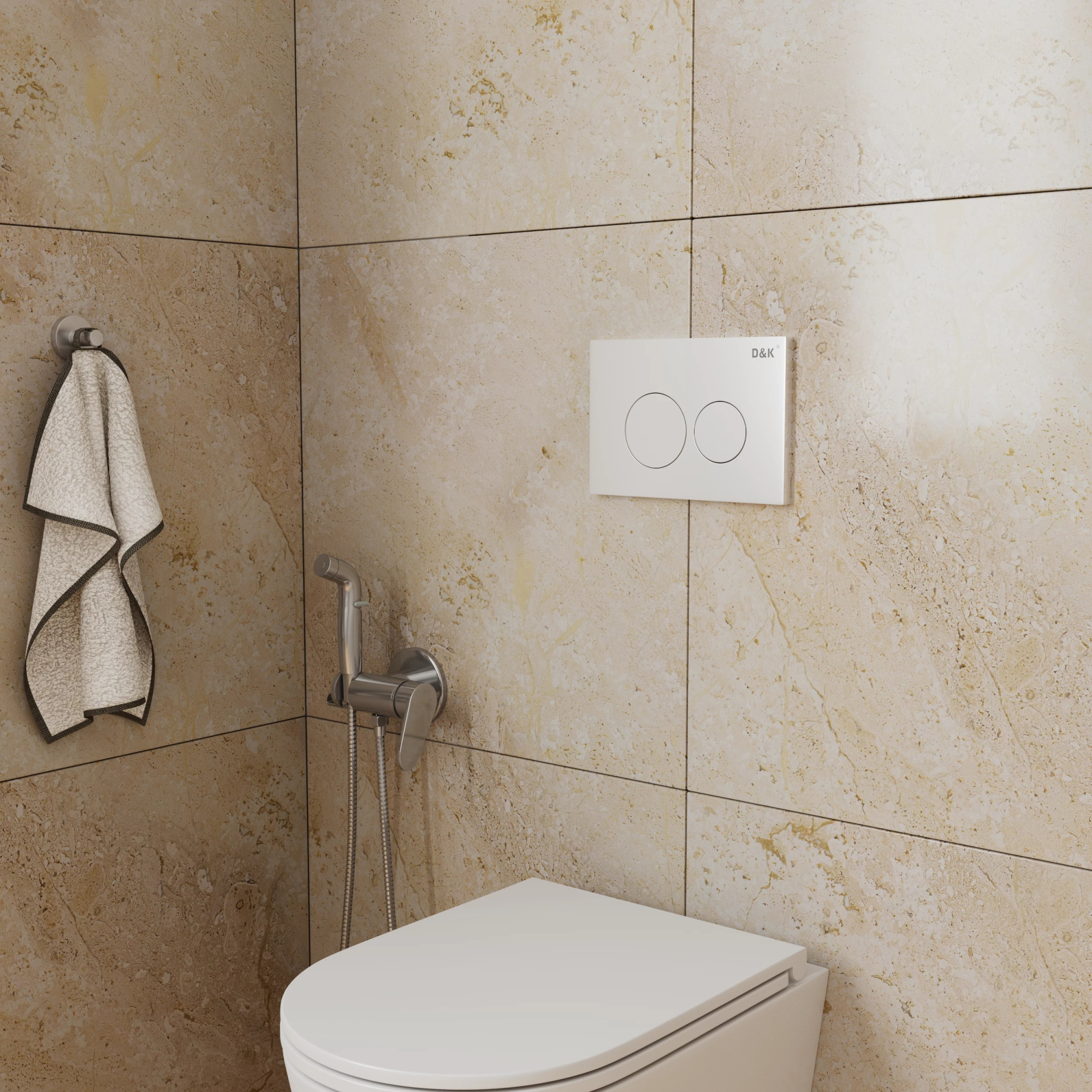 Кнопка смыва механическая D&amp;K Bayern DB1529016.2 цвет белый