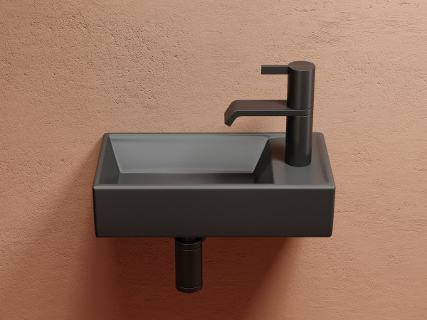 Раковина подвесная прямоугольная Ceramica Nova Element CN6051LMDH фарфор цвет темно-серый матовый