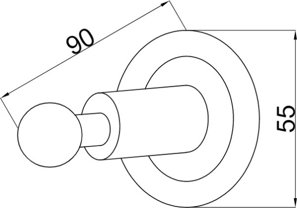 Крючок Boheme Murano Cristal 10906-CRST-СН подвесной хром