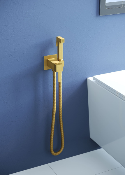 Гигиенический душ RGW Shower Panels 581408212-06 встраиваемый в стену золото Brush