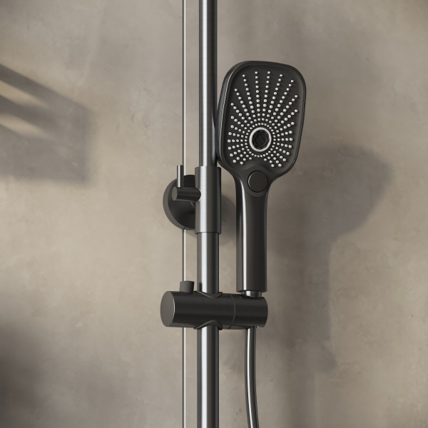 Душевая система со смесителем Grossman Advans 500.K35.09.420 монтаж настенная без термостата графит