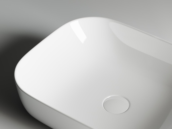 Раковина накладная прямоугольная Ceramica Nova Element CN6008 фарфор цвет белый