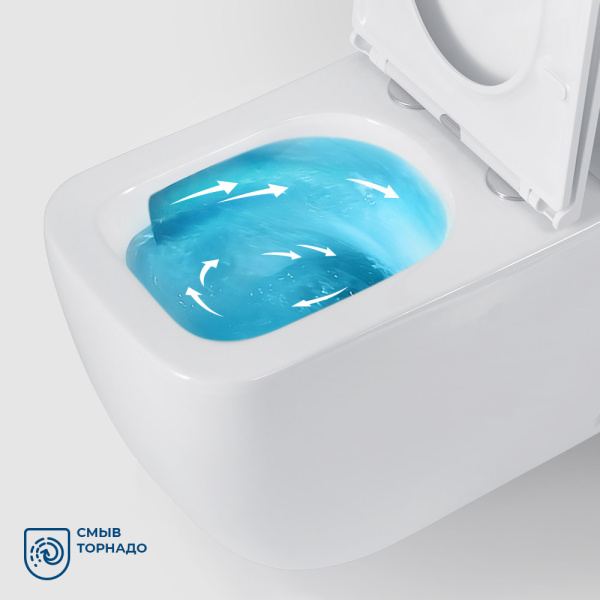 Унитаз напольный BelBagno Luce  Tornado фаянс белый