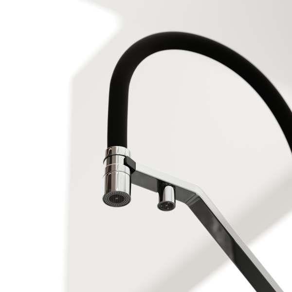 Смеситель для кухни Sancos Loro SC4007CH с подключением к фильтру хром/черный