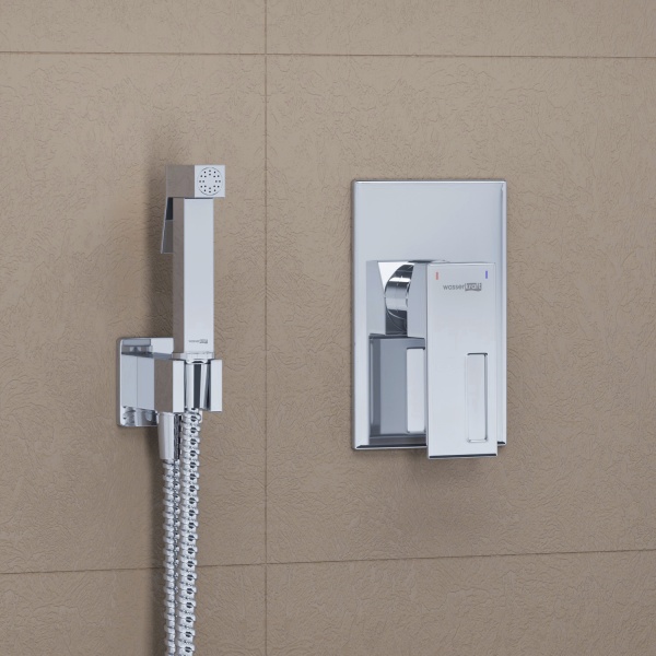 Гигиенический душ Wasserkraft Alme A15156 встраиваемый в стену хром