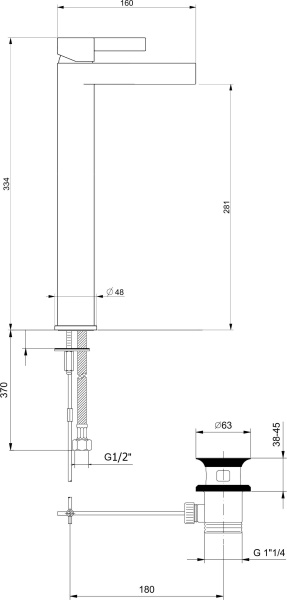 Смеситель для раковины Webert DoReMi DR830402015 хром