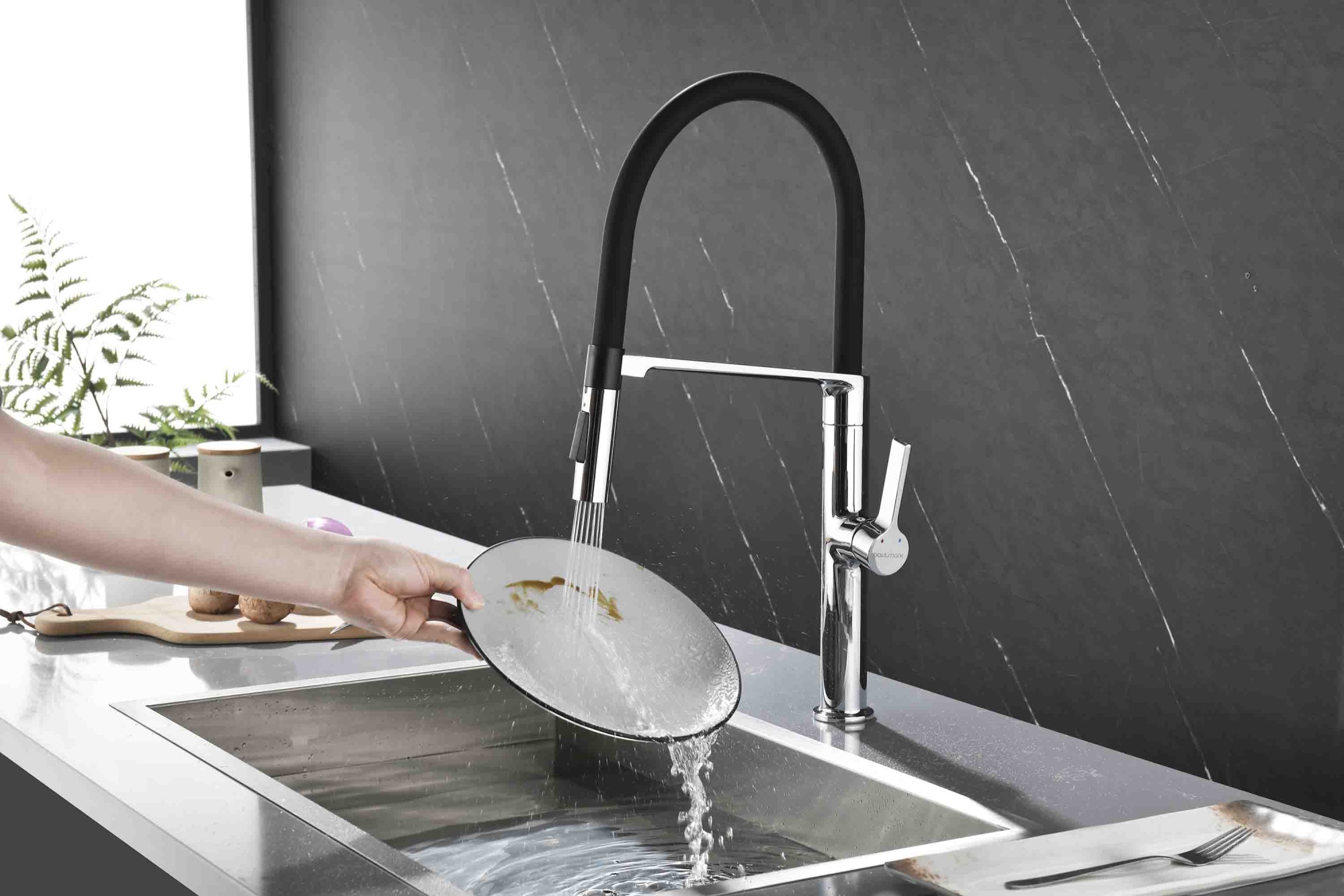 Смеситель для кухни Paulmark Barrel Ba214029-CR без подключения к фильтру хром