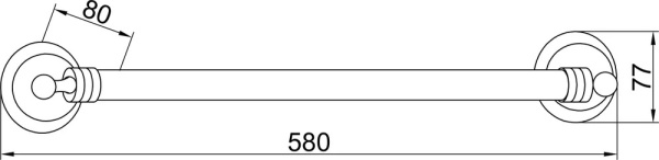 Полотенцедержатель Boheme Hermitage 10351 настенный Gold