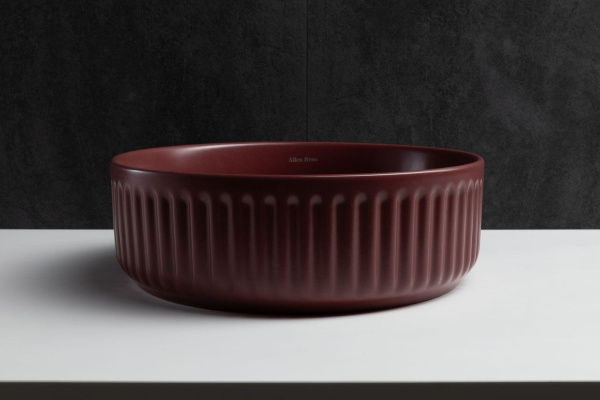 Раковина накладная круглая Allen Brau Fantasy 4.11032.BD керамика цвет красный