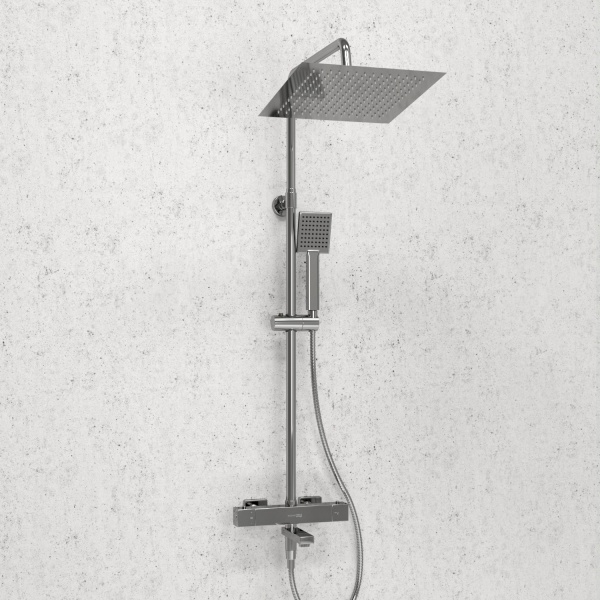 Душевая система со смесителем Wasserkraft  A199.118.141.010.CH Thermo монтаж настенная с термостатом хром